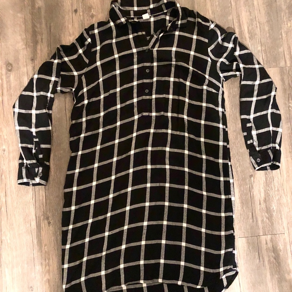 Plaid Shirt Dress